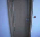 Dveře s obložkovou zárubní  v nosném panelu - před tím vyřezán otvor